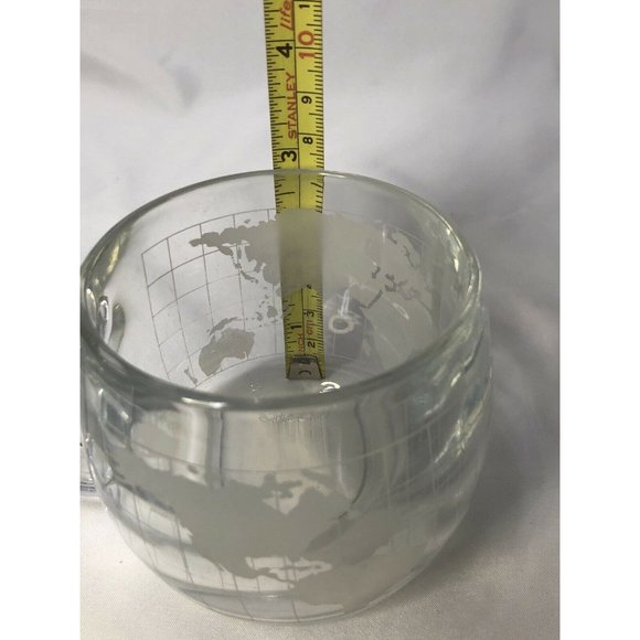Vintage 1970's Nestle Nescafe Clear Glass Globe World Cup Mug Coffee Tea - Picture 4 of 5